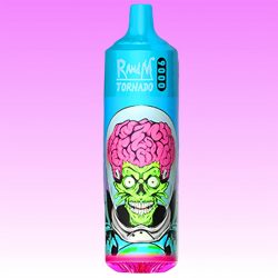 randm tornado 9000 blue razz ice R and M Tornado 9000 18ml Rechargeable Disposable Vape (9000 Puffs) main image 0